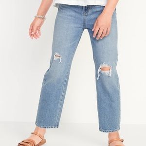 Girls old navy high rise slouchy straight 12 nwot